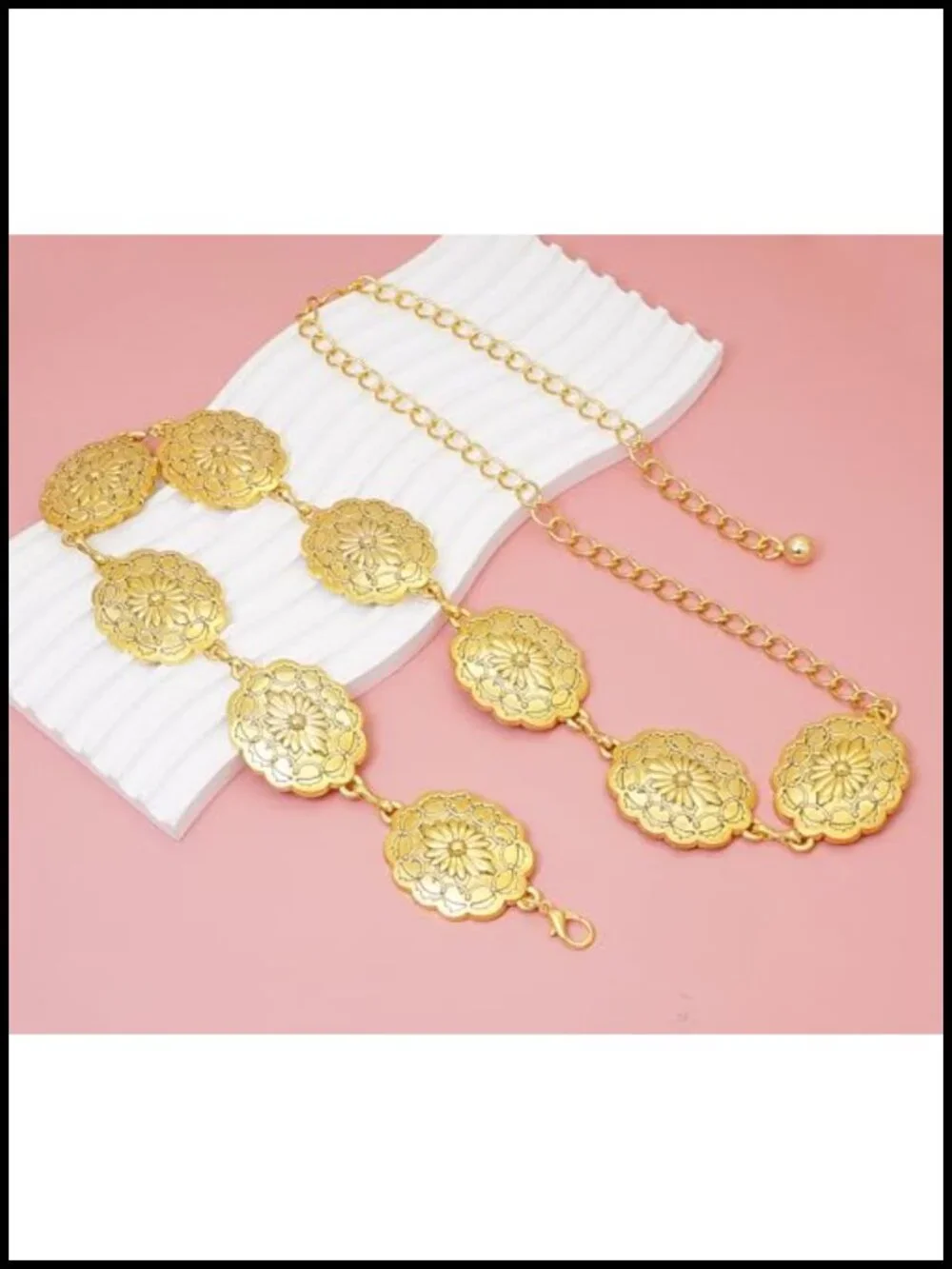 Adjustable Alloy Waist Chain Belt for Dresses Jeans